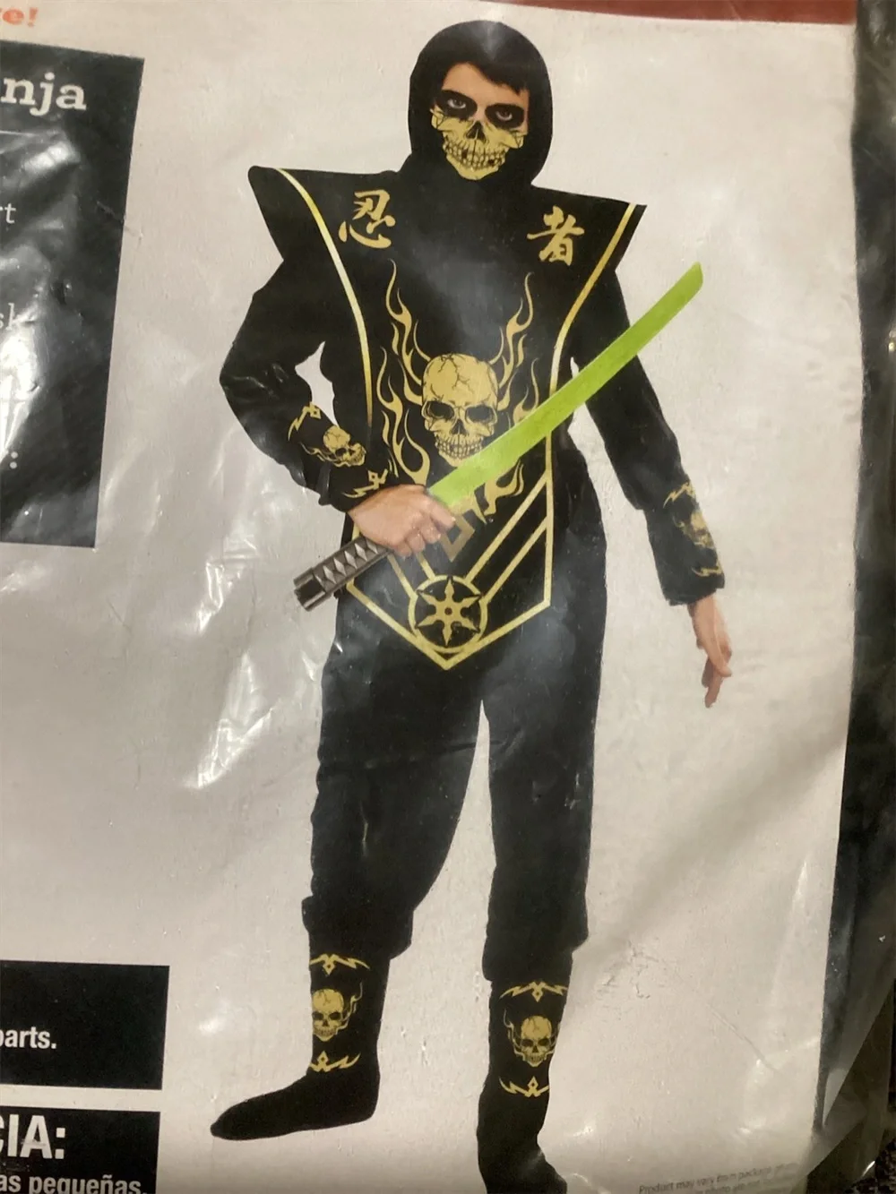 Skull Skeleton Ninja Halloween Boys’ Costume Set Size M (8) – Celebrate!